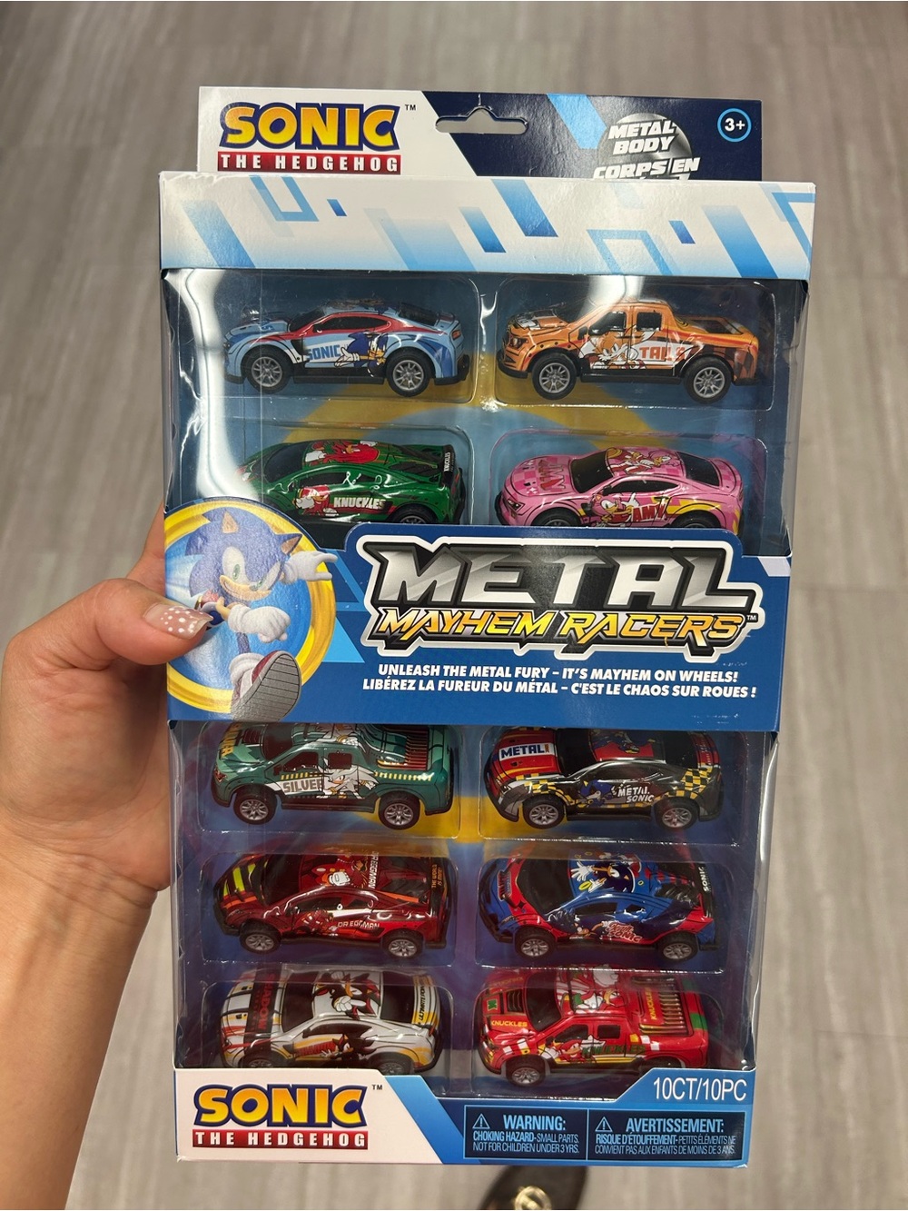 Sonic the Hedgehog Metal Mayhem Racers - 10-Pack Assorted Colors